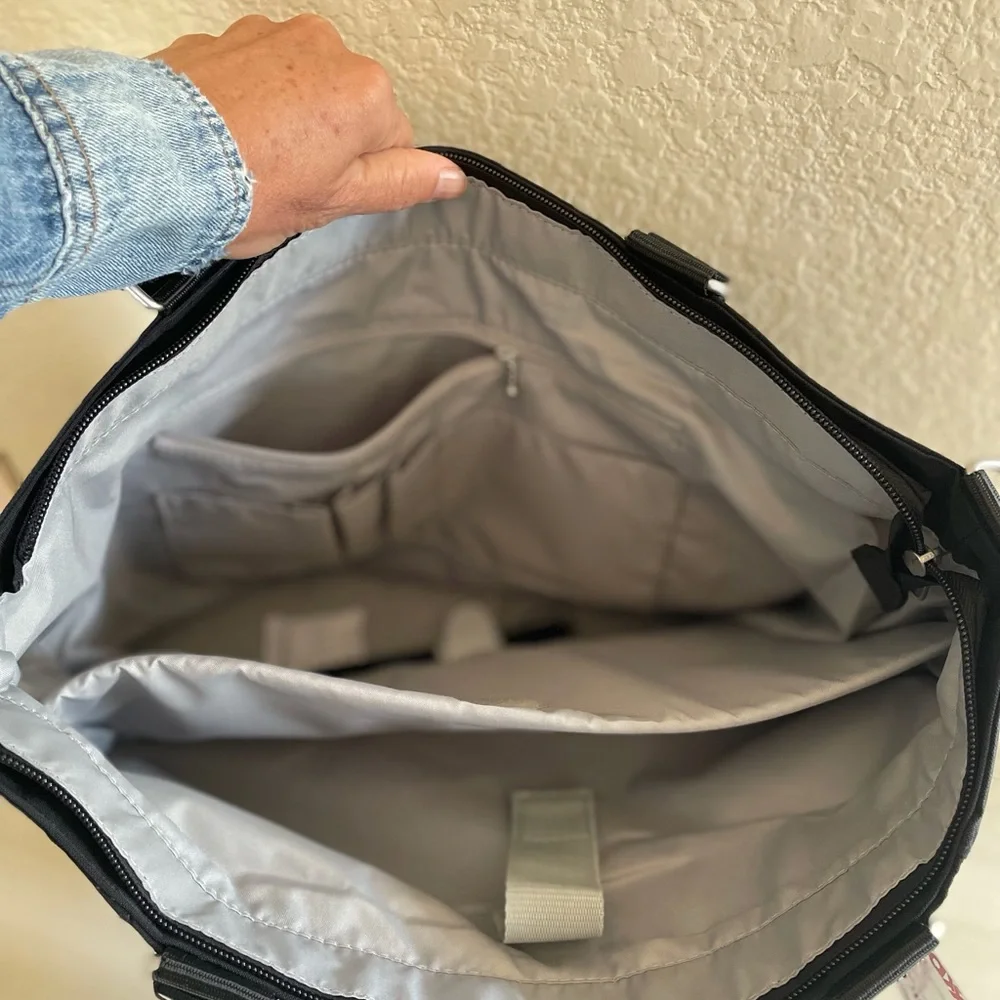 BAGGALLINI BLACK BOULEVARD LAPTOP TOTE NEW